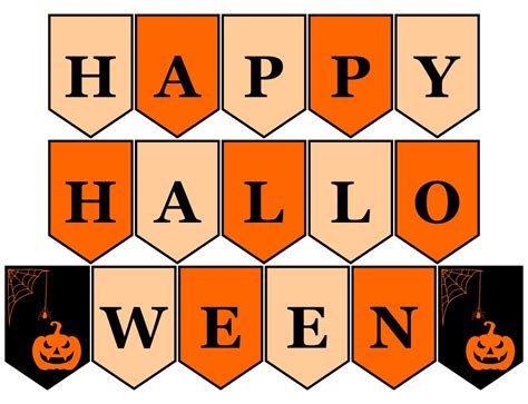 Printable Happy Halloween Banner